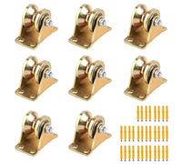 DBREAKS 8 Piezas Ruedas Poleas para Cuerda Motores Eléctricos, Polea con Polea con Rodamiento de Bolas, Rueda con ranura en V, Polea de inversión con tornillos, 100 kg/ud.