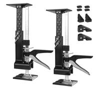 DBREAKS Brazo multifunción 3 en 1 con escala, 2 herramientas de elevación de mano multifuncionales de 38 cm, hasta 220 kg, con barra de soporte para gato de armario y pinzas para trabajar la madera