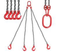 DBREAKS Cadena colgante de 4 hilos, 2m x 6T, forestal trasera, tope, gargantilla de 8 mm, gancho de cabeza de horquilla, elevación G80