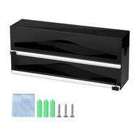 DBREAKS Dispensador de láminas, Dispensador de Film Acrílico de Cocina, Negro, Dispensador de Película Adhesiva para Film Transparente, Cortador de Papel de Aluminio para Cajón de Cocina