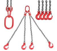 DBREAKS G80 Eslinga de Cadena, 4 Hilos, 1m, 6T, Cadena de Elevación del Motor, Eslingas Elevar Aparejo de Cadenas, Cadena para Levantar, Elevación