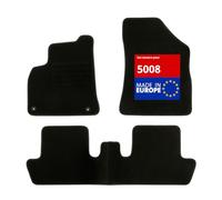 DBS 01763959 Alfombrilla Alfombra negro Compatible con PEUGEOT 5008 0U, 0E