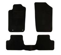 DBS 1763178 Alfombrillas de coche - A medida - Alfombrillas para coche - 3 uds. - Antideslizante - Moqueta en negro 900 g/m² - Aspecto terciopelo - Modelo Star