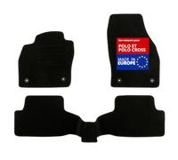 DBS 1763201 Alfombrillas de coche - A medida - Alfombrillas para coche - 3 uds. - Antideslizante - Moqueta en negro 900 g/m² - Aspecto terciopelo - Modelo Star