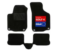 DBS 1763202 Alfombrillas de coche - A medida - Alfombrillas para coche - 3 uds. - Antideslizante - Moqueta en negro 900 g/m² - Aspecto terciopelo - Modelo Star