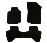 DBS 1763245 Alfombrillas de coche - A medida - Alfombrillas para coche - 3 uds. - Antideslizante - Moqueta en negro 900 g/m² - Aspecto terciopelo - Modelo Star