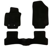 DBS 1763304 Alfombrillas de coche - A medida - Alfombrillas para coche - 3 uds. - Antideslizante - Moqueta en negro 900 g/m² - Aspecto terciopelo - Modelo Star