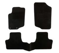 DBS 1763477 Alfombrillas de coche - A medida - Alfombrillas para coche - 3 uds. - Antideslizante - Moqueta en negro 900 g/m² - Aspecto terciopelo - Modelo Star