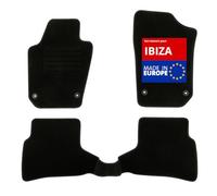 DBS 1763704 Alfombrillas de coche - A medida - Alfombrillas para coche - 3 uds. - Antideslizante - Moqueta en negro 900 g/m² - Aspecto terciopelo - Modelo Star