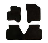 DBS 1763724 Alfombrillas de coche - A medida - Alfombrillas para coche - 3 uds. - Antideslizante - Moqueta en negro 900 g/m² - Aspecto terciopelo - Modelo Star