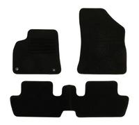 DBS 1763732 Alfombrillas de coche - A medida - Alfombrillas para coche - 3 uds. - Antideslizante - Moqueta en negro 900 g/m² - Aspecto terciopelo - Modelo Star