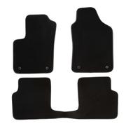 DBS 1763953 Alfombrillas de coche - A medida - Alfombrillas para coche - 3 uds. - Antideslizante - Moqueta en negro 1000 g/m² - Aspecto terciopelo - Modelo Luxe