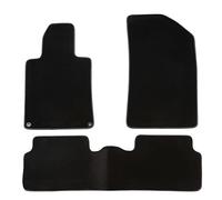 DBS 1764129 Alfombrillas de coche - A medida - Alfombrillas para coche - 3 uds. - Antideslizante - Moqueta en negro 1000 g/m² - Aspecto terciopelo - Modelo Luxe