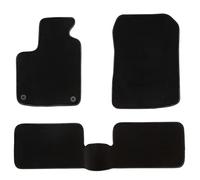 DBS 1764131 Alfombrillas de coche - A medida - Alfombrillas para coche - 3 uds. - Antideslizante - Moqueta en negro 1000 g/m² - Aspecto terciopelo - Modelo Luxe