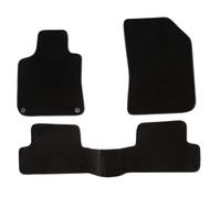 DBS 1764611 Alfombrillas de coche - A medida - Alfombrillas para coche - 3 uds. - Antideslizante - Moqueta en negro 1000 g/m² - Aspecto terciopelo - Modelo Luxe