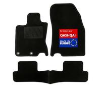 DBS 1765239 Alfombrillas de coche - A medida - Alfombrillas para coche - 3 uds. - Antideslizante - Moqueta en negro 900 g/m² - Aspecto terciopelo - Modelo Star