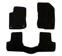 DBS 1765240 Alfombrillas de coche - A medida - Alfombrillas para coche - 3 uds. - Antideslizante - Moqueta en negro 900 g/m² - Aspecto terciopelo - Modelo Star