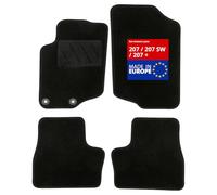 DBS 1765681 Alfombrillas de coche - A medida - Alfombrillas para coche - 4 uds. - Moqueta en negro 600 g/m² - Modelo One
