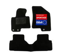 DBS 1765701 Alfombrillas de coche - A medida - Alfombrillas para coche - 3 uds. - Antideslizante - Moqueta en negro 900 g/m² - Aspecto terciopelo - Modelo Star