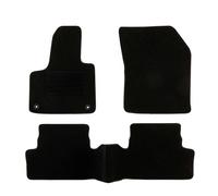 DBS 1766266 Alfombrillas de coche - A medida - Alfombrillas para coche - 3 uds. - Antideslizante - Moqueta en negro 900 g/m² - Aspecto terciopelo - Modelo Star