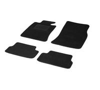 DBS - Alfombra de suelo - Coche/Auto - Semi a medida - 4 piezas: Delantero trasero - Antideslizante, Negro, Seat