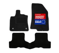 DBS - Alfombra de Suelo para Coche, a Medida, Adecuada para tu Dacia SANDERO/STEPWAY (a Partir de 01/2021) Antideslizante: Clips de fijación y autogrip - 3 Piezas: protección de la Cubierta Trasera