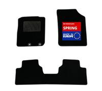 DBS - Alfombra de Suelo para Coche, a Medida, Adecuada para tu Dacia Spring (a Partir del 03/2021) Antideslizante: Clips de fijación y autogrip - 3 Piezas: protección de la Cubierta Trasera - moqueta