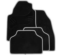DBS - Alfombrilla para Coche - Universal - Antideslizante - 4 Piezas: Delantera + Trasera - Alfombrilla para Coche Blanco