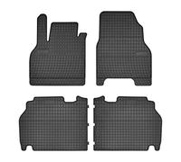 DBS Alfombrillas de Coche de Goma - A Medida - Alfombrillas para Coche - 4 uds. - Goma Inodora - Antideslizante - Contorno Elevado - 1765917, Negro