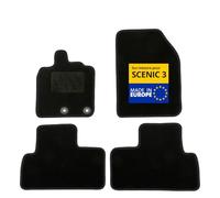 DBS - Alfombrillas para Coche - A Medida para Scenic 3 - con Clips - Alfombrillas Antideslizantes para Coche - 4 Piezas