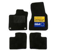 DBS - Alfombrillas para Coche - A Medida para Twingo 3 (de 2014) - con Clips - Alfombrillas Antideslizantes para Coche - 4 Piezas