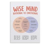 DBT Poster Wise Mind Concept Chart for School Counselor and Clinical Psychology Practice(Framed,16x24inch(40x60cm))