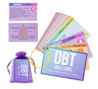 DBT - Tarjetas de entrenamiento de habilidades con ejemplos y objetivos guiados - 25 tarjetas para regulación emocional, alivio del estrés y herramientas de afrontamiento - para adolescentes y adultos