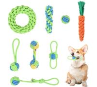 DBTW Juguete Masticable para Perros Cuerda - 8 Piezas Juguete para Perros Cuerda con Nudos, Juguetes para Masticar Perro Grandes, para Cachorros Pequeños y Medianos