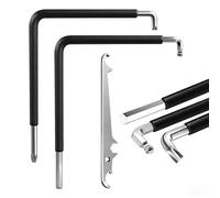 Dbuwqips Juego de 3 Llaves Allen Incluye Llaves Torx 15 Llave Hexagonal de 4 mm y Bola de 4 mm y Llave para Cojinetes para la Instalación y el Mantenimiento de Puertas Ventanas Muebles y Edificios