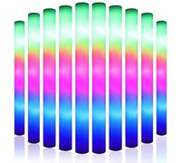 Dbvnnsy 10 Piezas de Espuma LED LED Sticks con 3 Modos, Coloridos Bastones de Espuma de iluminación para conciertos, Bodas, Raves, Eventos de Halloween & Glow-in-The-Dark