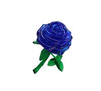 Dbvnnsy 3D Crystal Building Rose 44 PCS Bloques de construcción de Vidrio, decoración Floral para hogar, Oficina, Mesa de Bodas y Adorno de Bricolaje, Azul