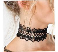 Dbvnnsy Collares de gargantillas de aterciopel de Terciopelo gótico para Mujeres, Collar de Cuello Negro Joyas de Gargantilla Ajustable Colcha de Encaje para Mujeres y niñas