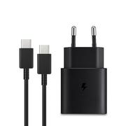 DBZYLN Cargador Rapido con Cable Compatible con Samsung S20 Plus S21 S21+ S21 S22 S23 S24 Ultra, Z Flip3 Flip4 Fold3 Fold4, Note10+, A53, A54, A72, 25W USB C Carga Rapida & Cable 150cm - Negro