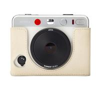 DBZZ Sofort 2 - Funda protectora de piel auténtica hecha a mano para Laica Sofort 2 (blanco lechoso, textura PalmSwell)