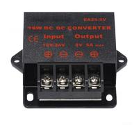 DC 12V 24V a 5V Convertidor reductor, módulo regulador de alta corriente, protección contra sobretensión, para automoción, pantalla LED (15A)