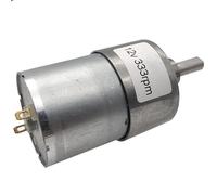 DC 12V 24V Motor engranado baja velocidad 1 2RPM A alta velocidad 160 0 rpm Velocidad ajustable y diámetro reversible de la caja de cambios de metal 37 mm(24v 533rpm 1.5kg.cm)