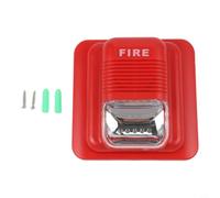 DC 12V 24V sirena de alarma audible y visual con luz estroboscópica LED intermitente y altavoz de alta salida para aplicaciones de seguridad (24V)