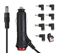 DC 12V 2A Cargador de Coche Mechero para DVD, LED Tira, GPS, CD, Cámara de Coche, Altavoz Bluetooth, Extractor de Leche, Disco Duro, Car Charger Universal, con 8 Conectores, Cable 1,8M