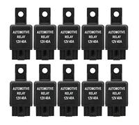 DC 12V 40A Automotive Relay 10 Pack | Plug & Play 5 Pin Socket for Car AC/Lights/Fans | Shockproof & Weather - Protected Relay for 12V Vehicles