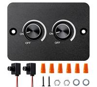 DC 12V Dimmer PWM LED Dimmschalter LED Dimmer LED Dimmer DC 12-24V 5A, DoppelDimmschalter Rotary RV Lichtschalter 3 Drahtte Dimmschalter Stufenloses Dimmen für LED Lampen, Boot, LKW, Wohnmobil