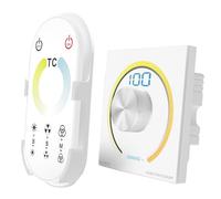 DC 12V Dimmer schalter PWM, LED Dimmschalter mit Digitaler Anzeige 5A Unterputz Dimmer mit zwei Wege Fernbedienung für Wohnmobil Boot LKW Caravan Anhänger Leuchte und DC 12V Dimmbare LED Lampe