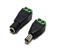 DC 12V macho hembra Power Plug 2.1x5.5mm Jack Socket Connector for LED Strip CCTV Camera