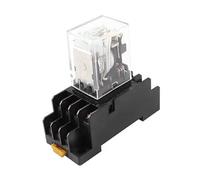 DC 220V Coil 4PDT 14 Pin Green LED Purpose Power Relay w Socket Base Industrial Electrical Relays