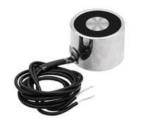DC 24 V 25 N 5 lb/2,5 Kg Sello de aspiración Solenoide redondo Solenoide de cilindro Solenoide de elevación 20 x 15 mm